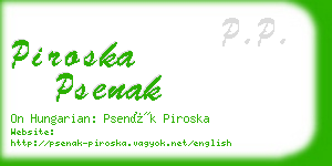 piroska psenak business card